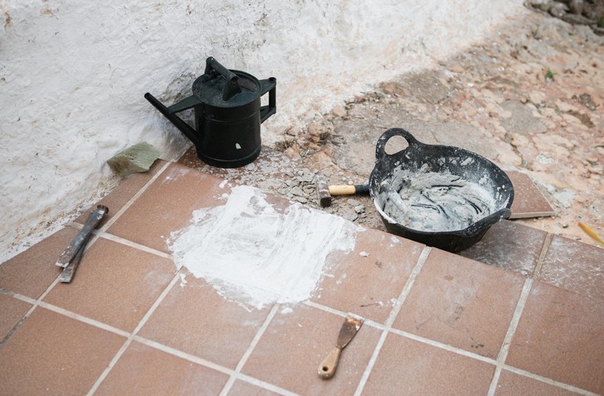 removing mortar from tile